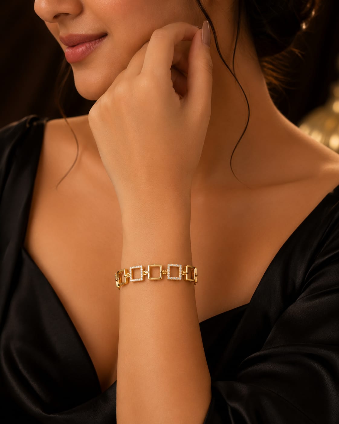 Geometric Gold Bracelet