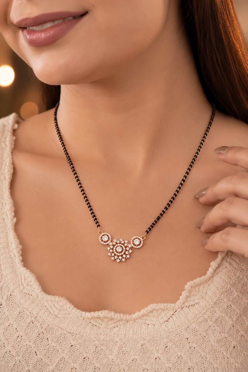 Elegant Floral Mangalsutra