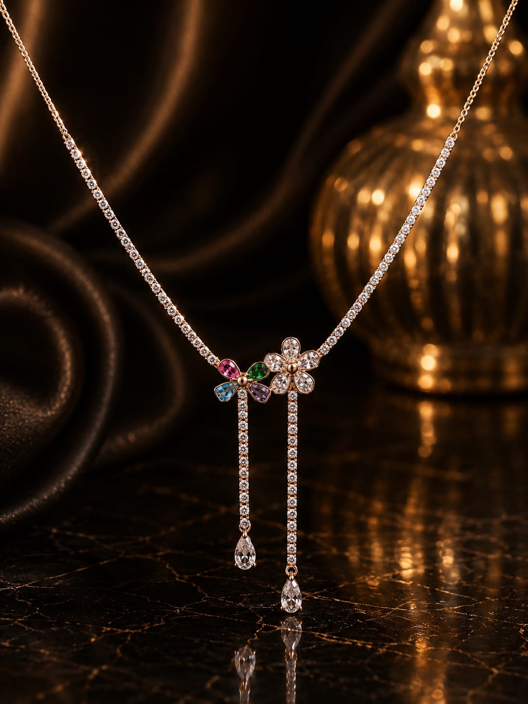 Elegant Crystal Drop Necklace