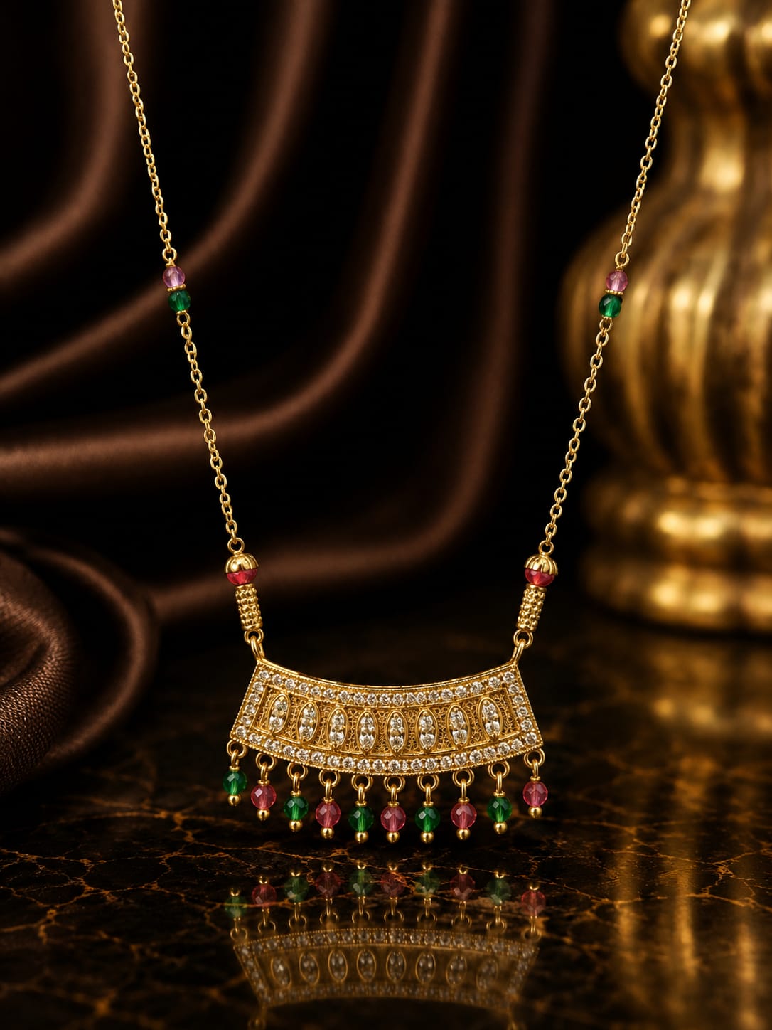 Designer Gold Pendant Necklace