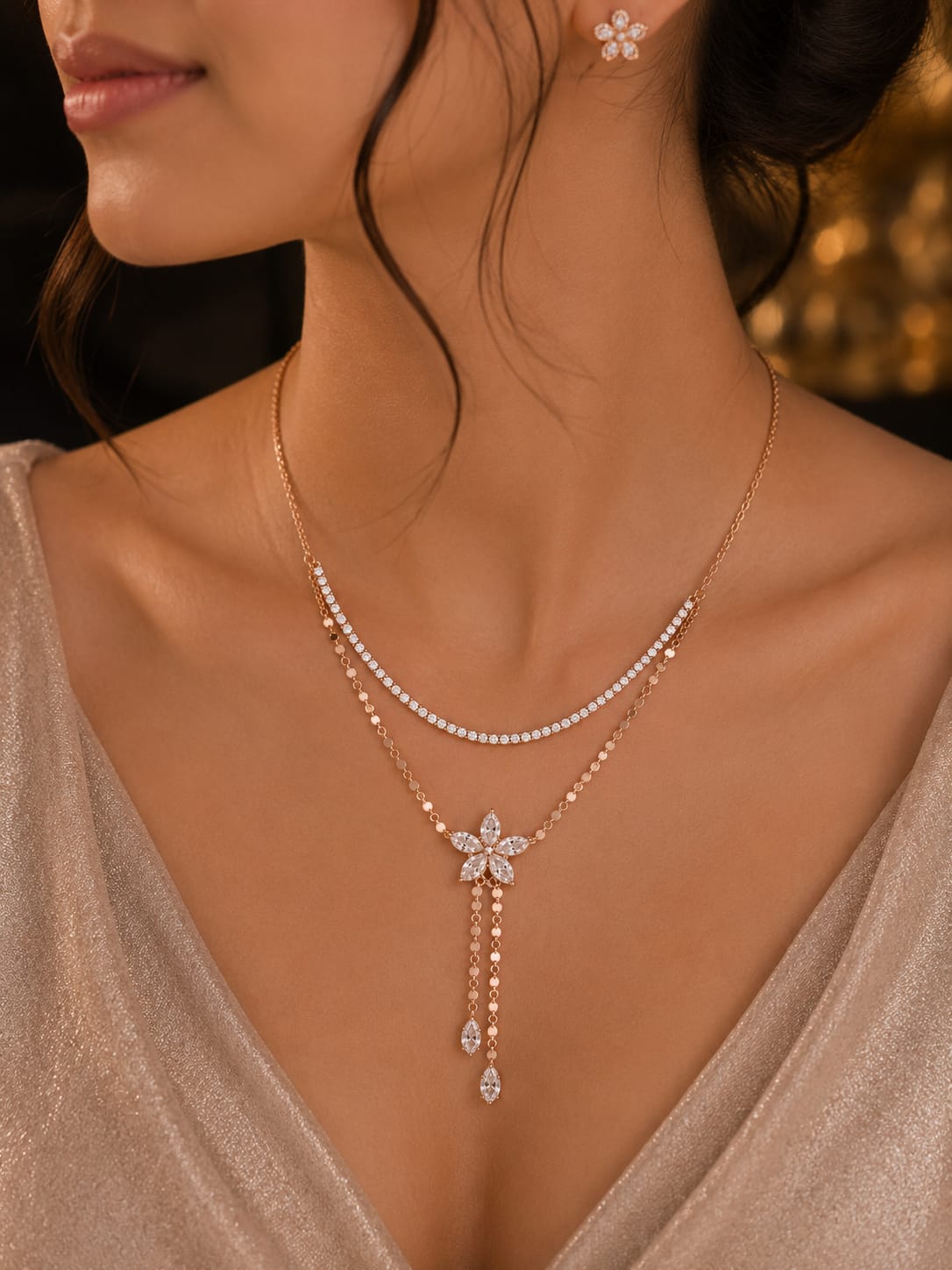 Elegant Star Diamond Necklace