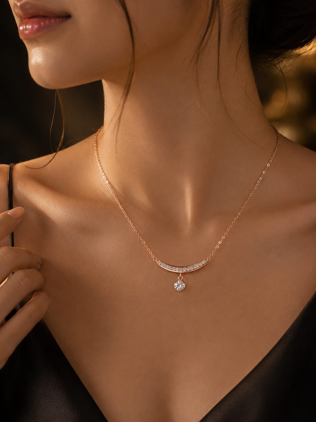 Elegant Gold-Plated Pendant Necklace