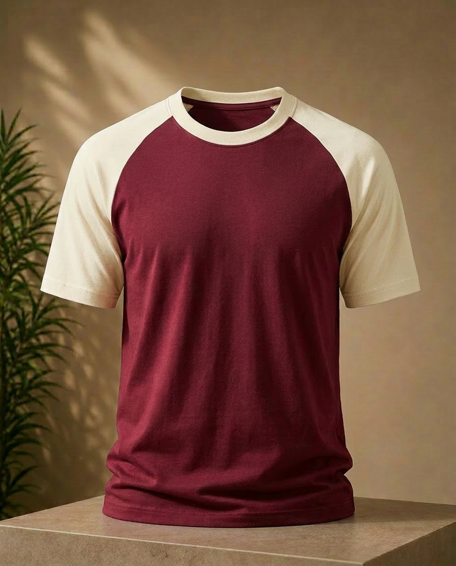 Burgundy Raglan T-Shirt
