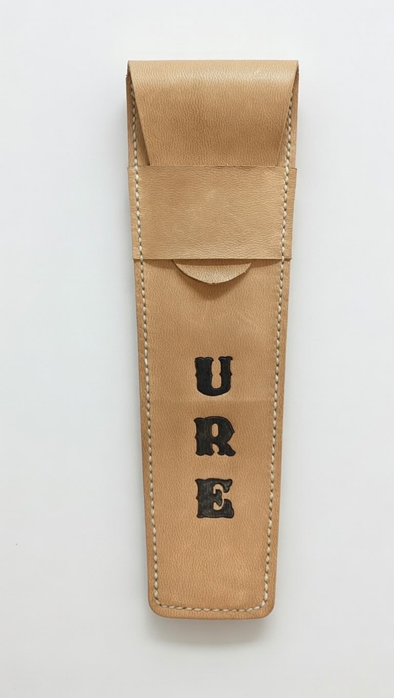 Funda de cuero para abanico