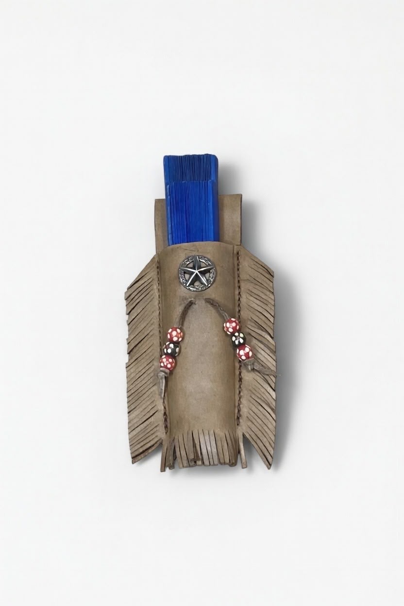 Funda de cuero para abanico