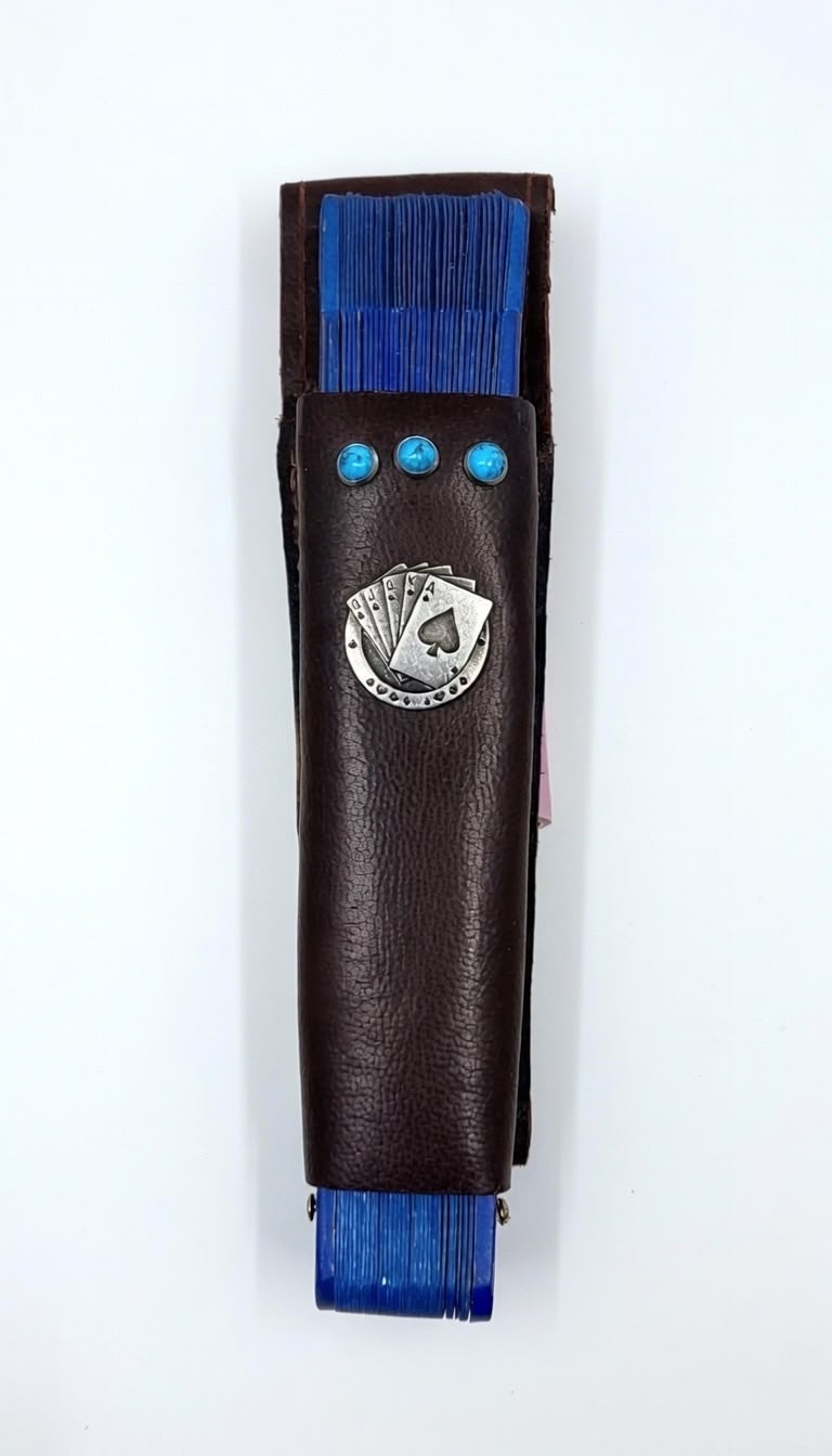 Funda de cuero para abanico