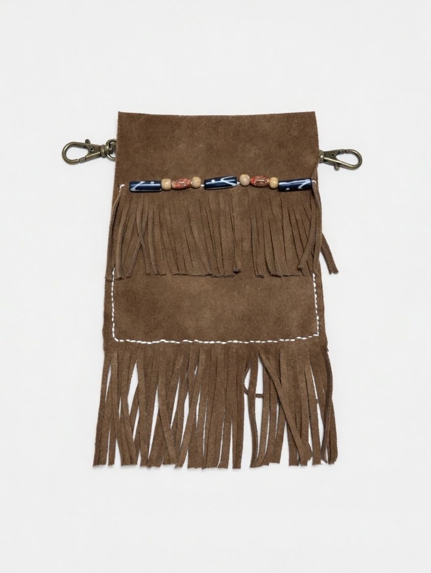 Bolso de ante con flecos