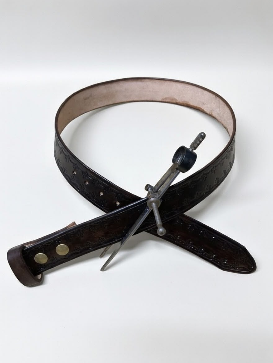 Cinturón de cuero artesanal
