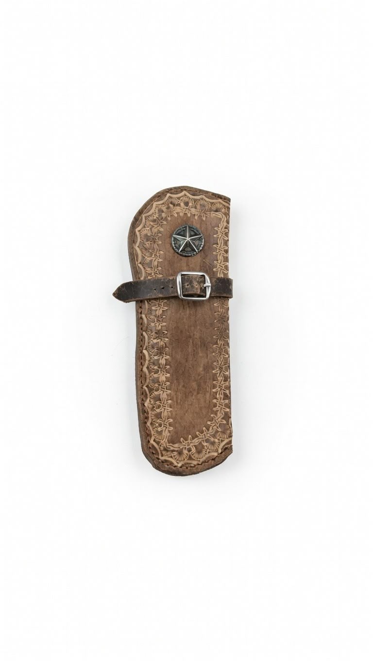 Funda de cuero para abanico