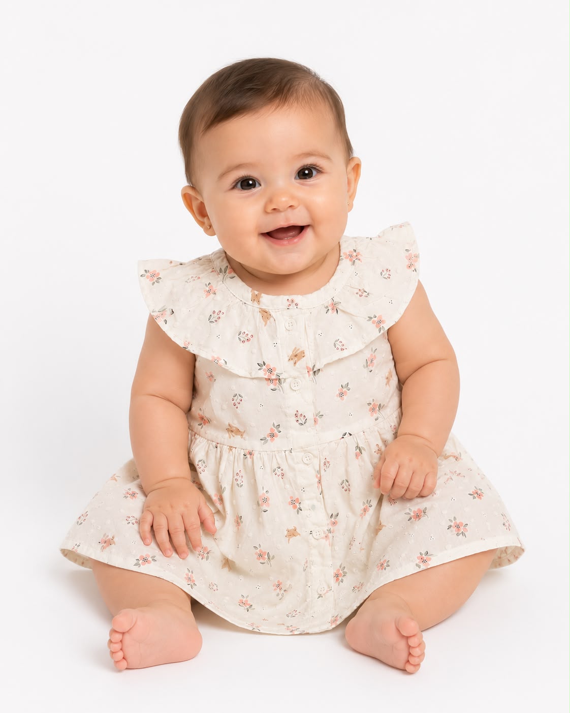 Cod 464 - Vestido rabbit e flores Carter’s 