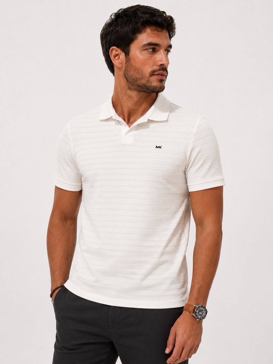 Cod. 394 - Camisa Polo Michael Kors Branca