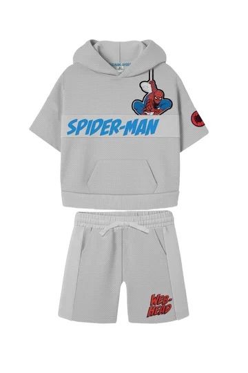 Cod 392 - Conjunto Spider Man Cinza