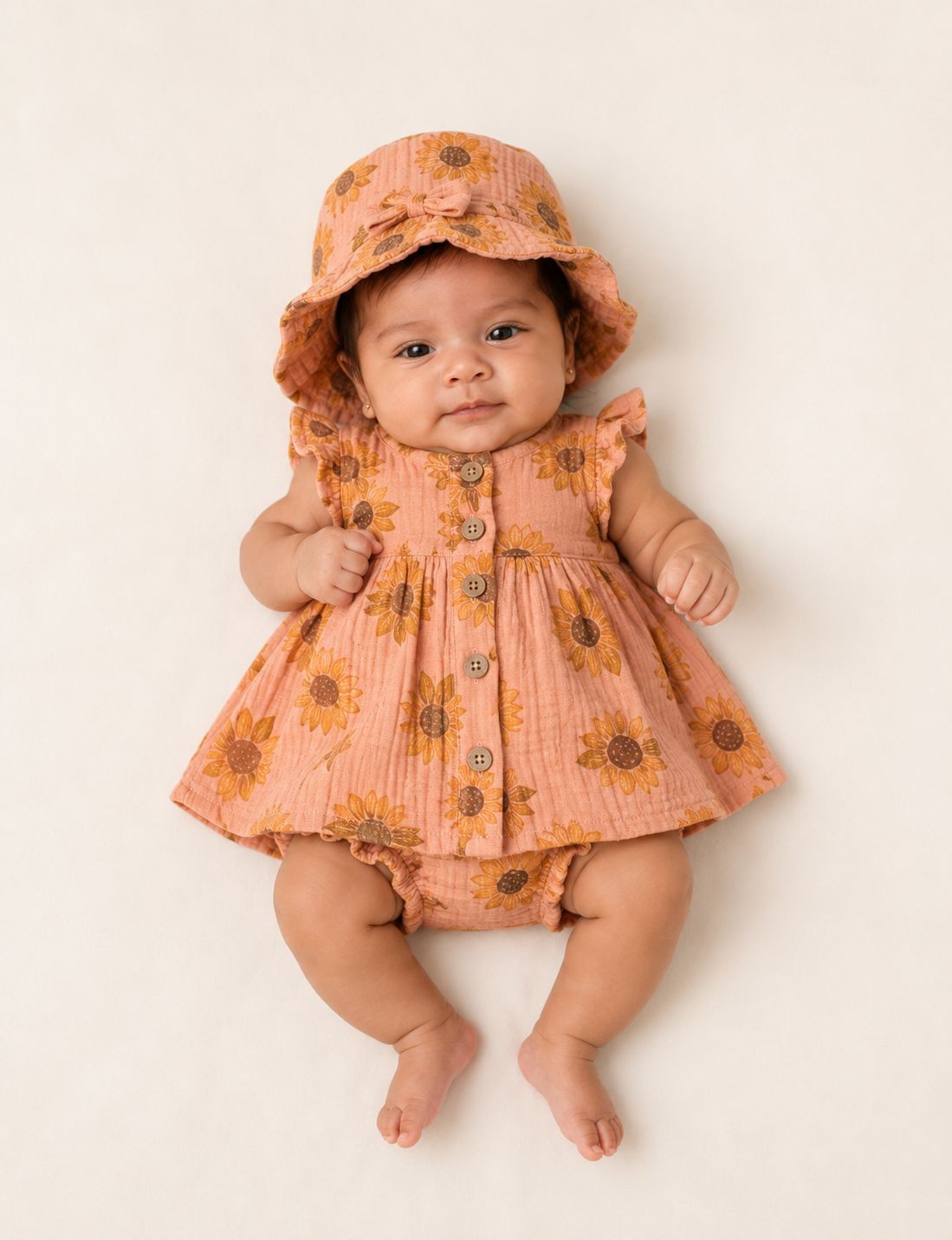 Cod 77 - Conjunto Vestido + Calcinha + Chapéu  Rabbit Bear