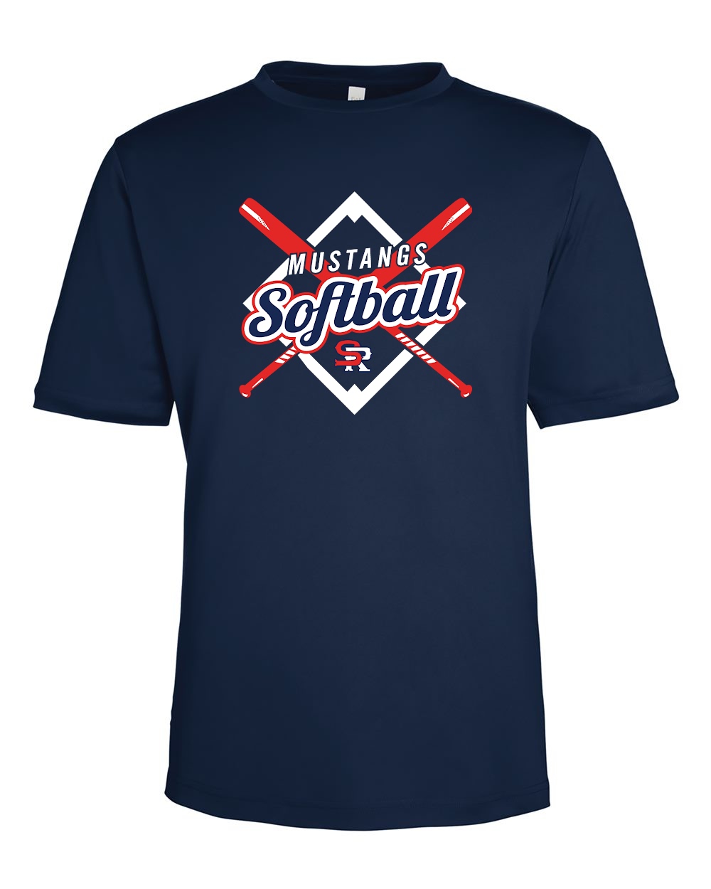 Youth Mustangs Softball Performance T-Shirt