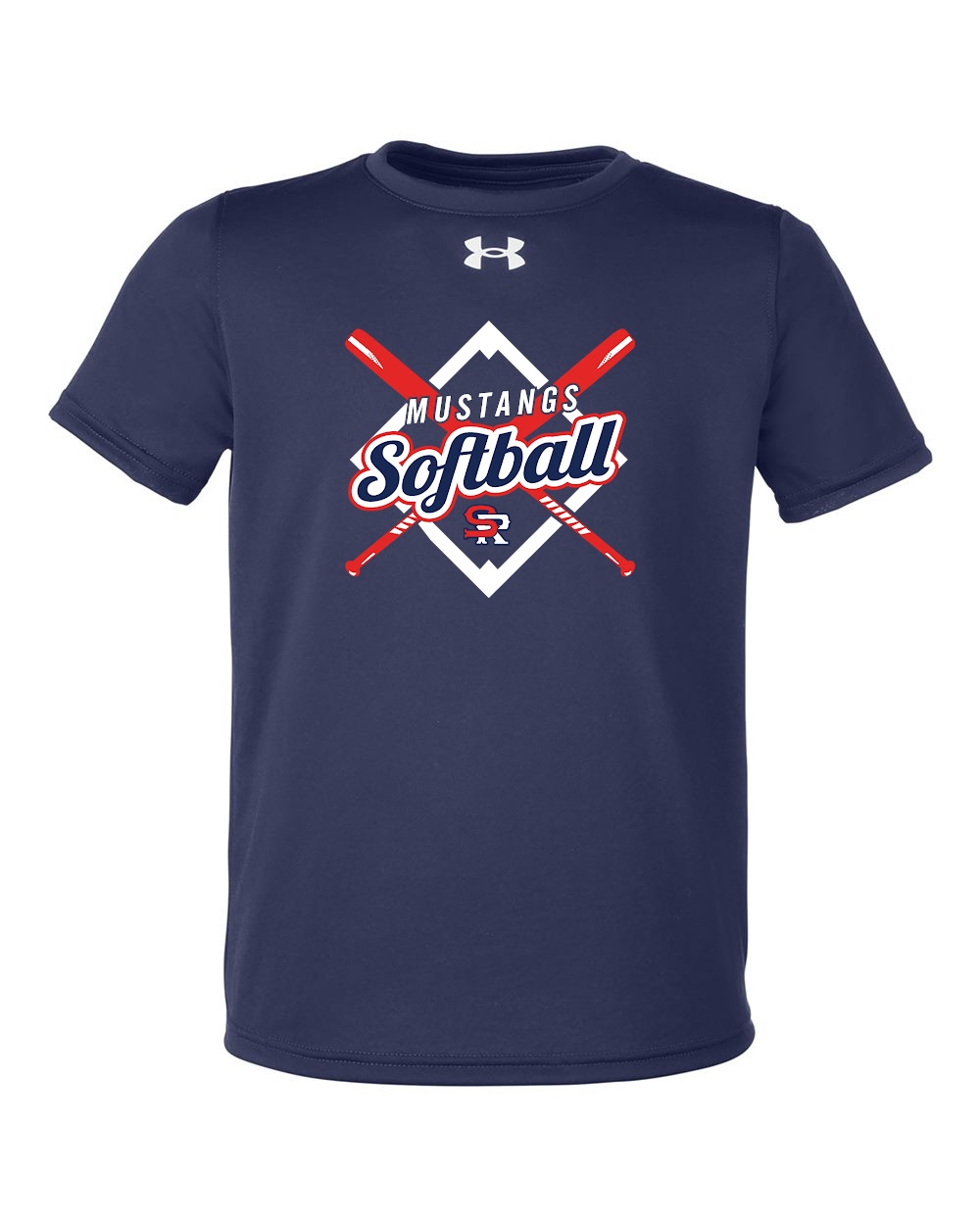 Youth UA Mustangs Softball Performance Tee