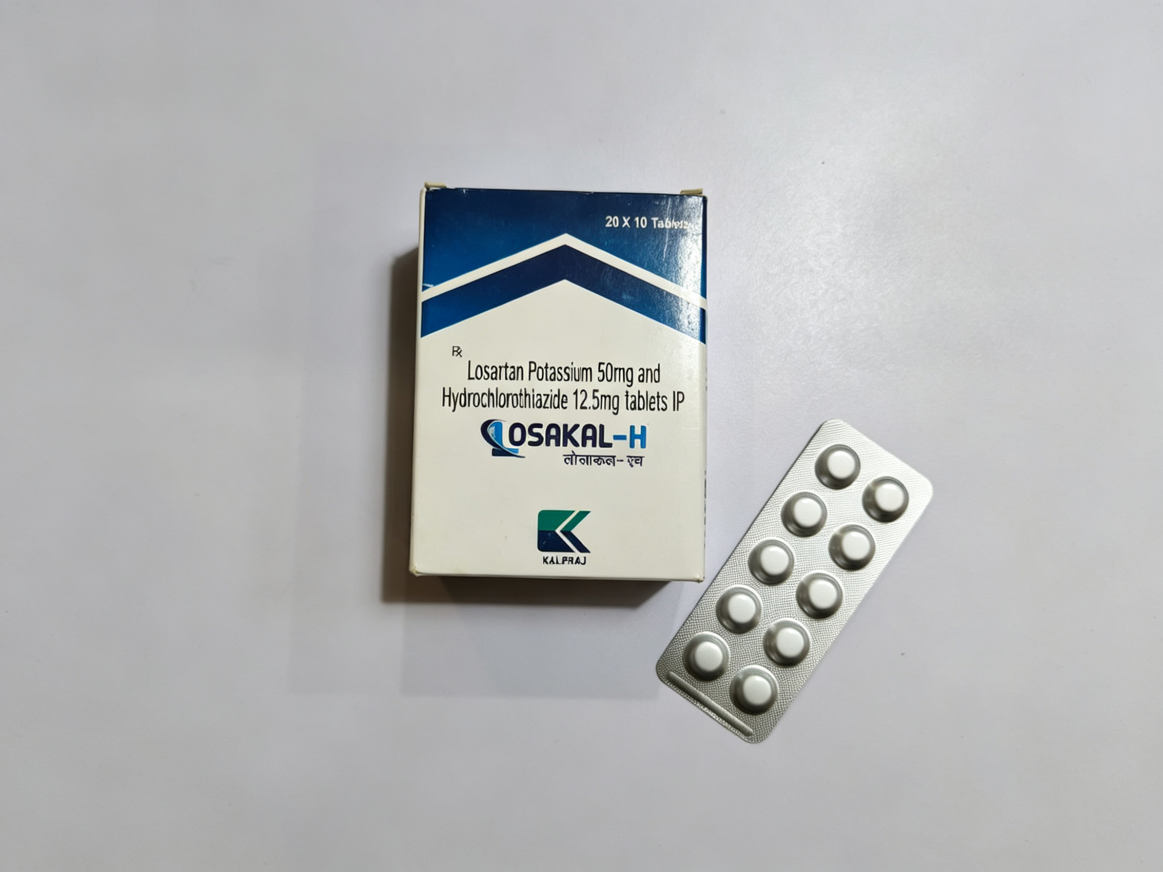 Losartan Potassium 50 mg and Hydrochlorothiazide 12.5mg Tablets IP