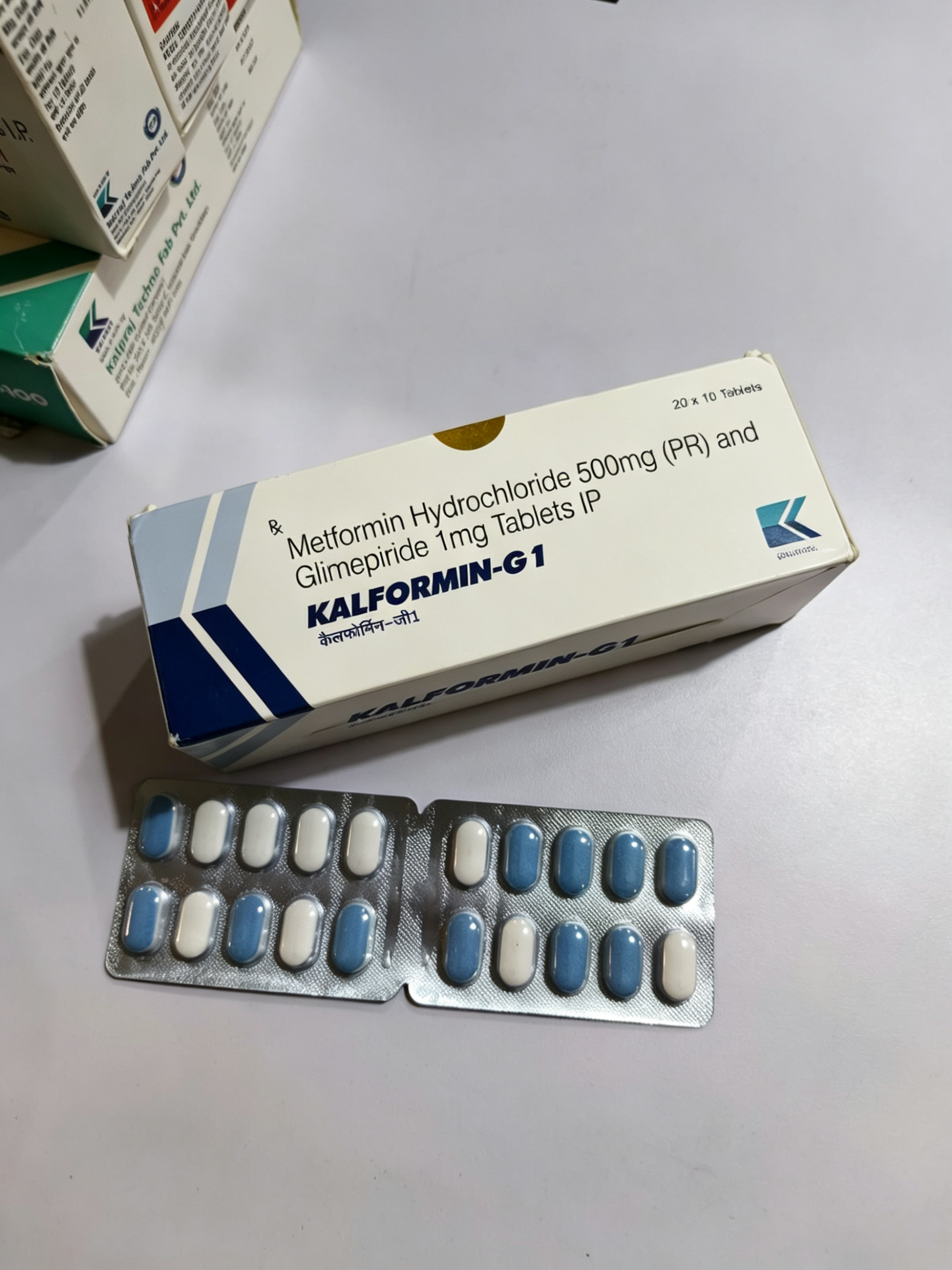 Metformin Hydrochloride 500mg (PR) & Glimepiride 1mg Tablets IP