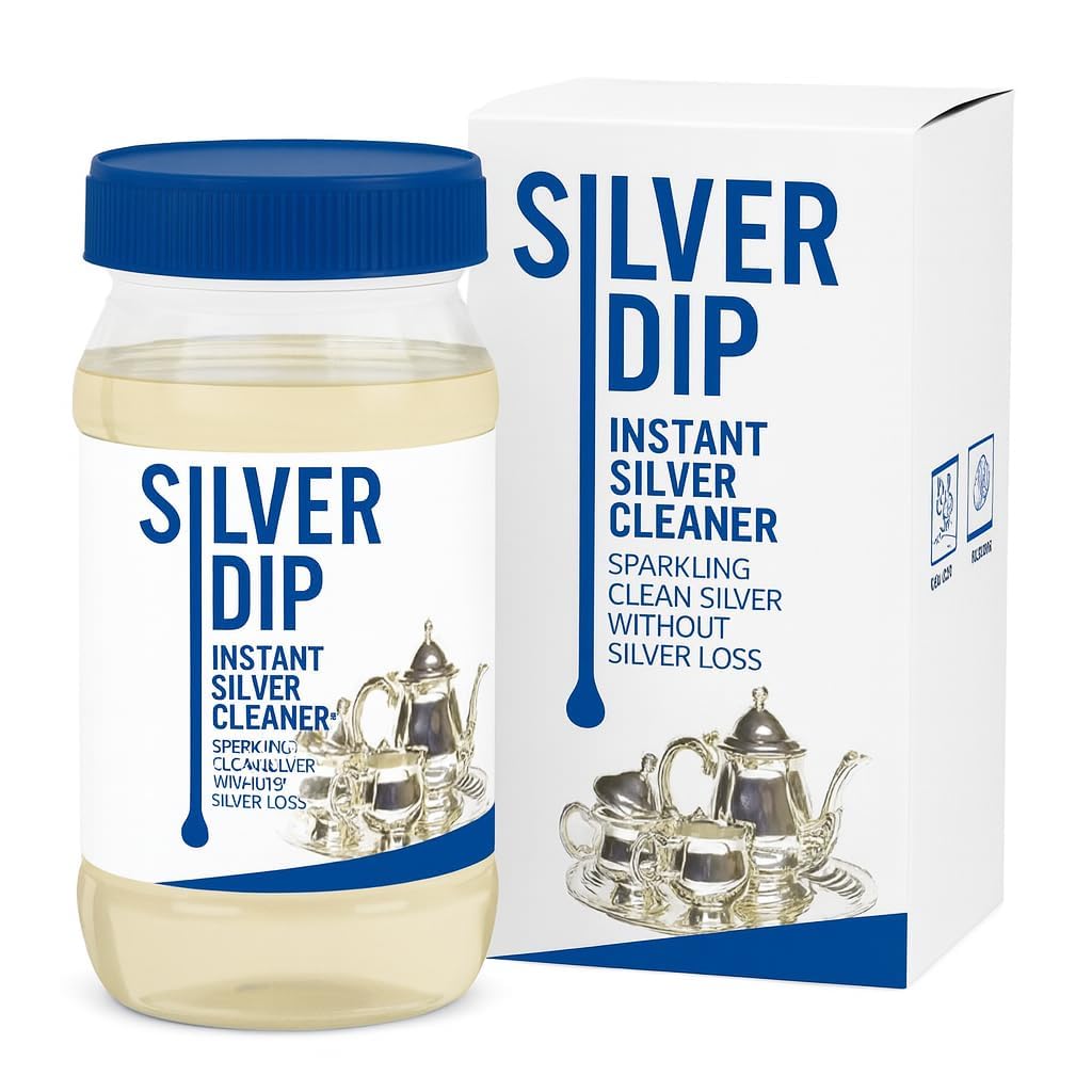 Instant Silver Dip Cleaner Liquid - Fast Acting Tarnish Remover for Jewellery, Pooja Items & Utensils Sparkling Clean