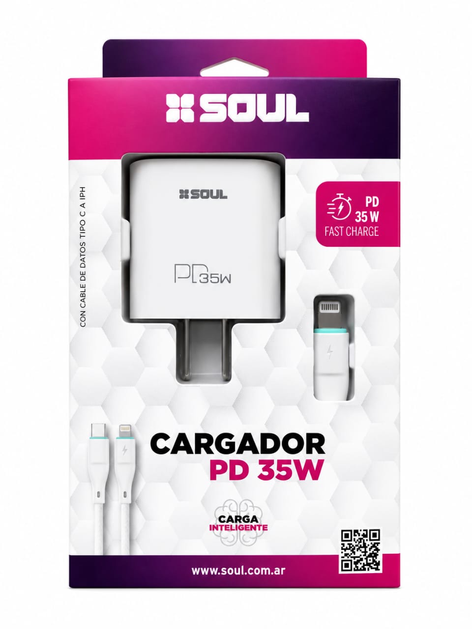 CARGADOR SOUL PD 35W CON CABLE