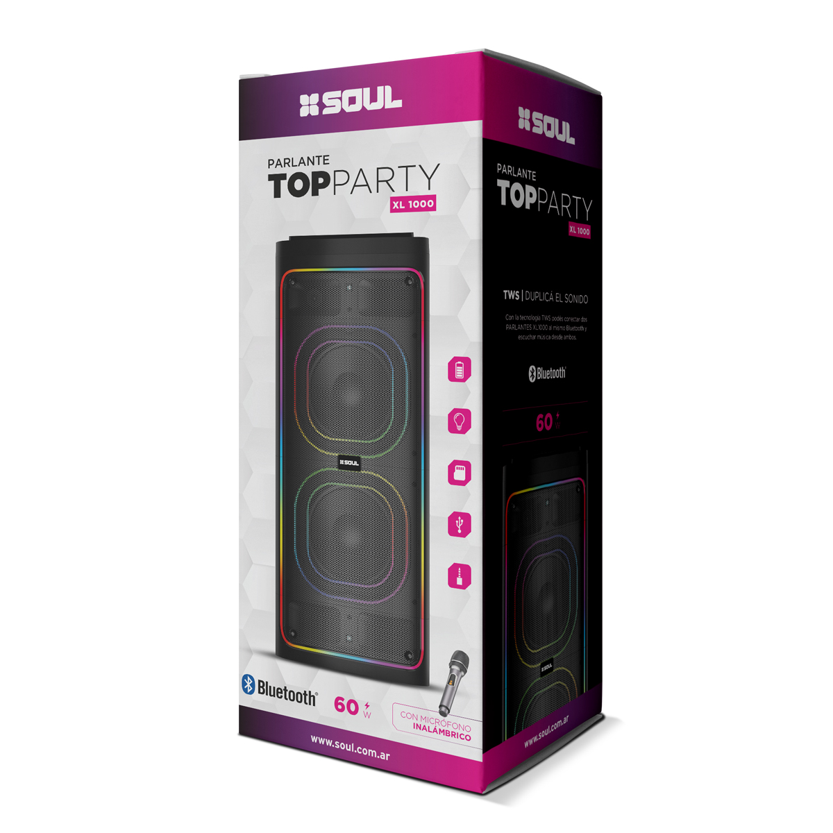 PARLANTE SOUL TOP PARTY XL1000