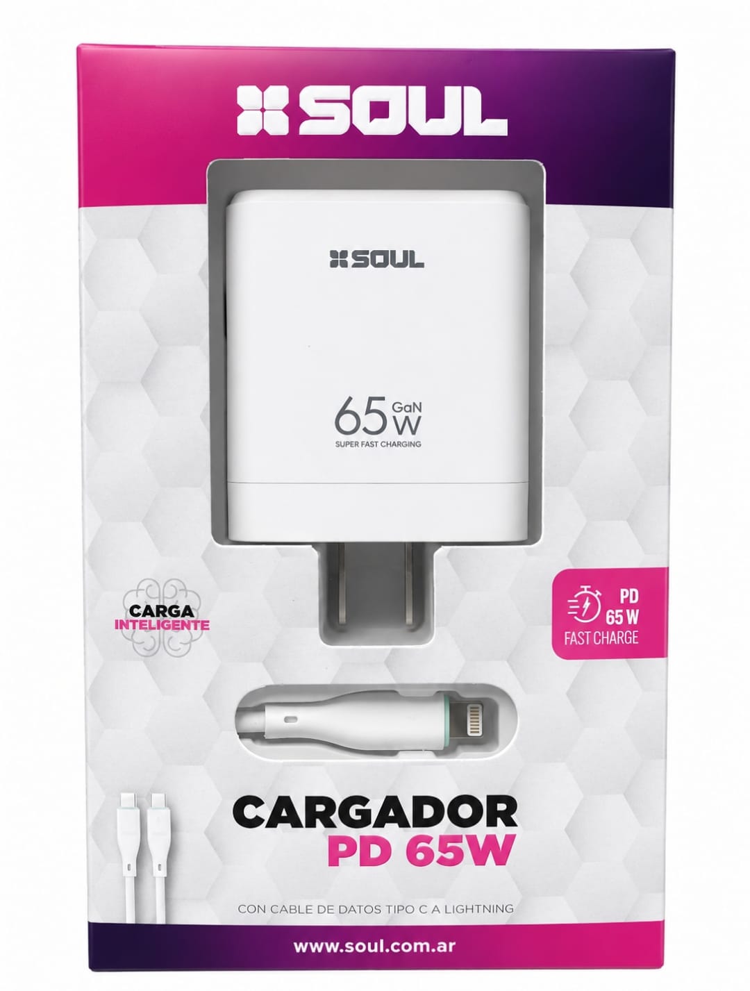 CARGADOR SOUL PD 65W CON CABLE