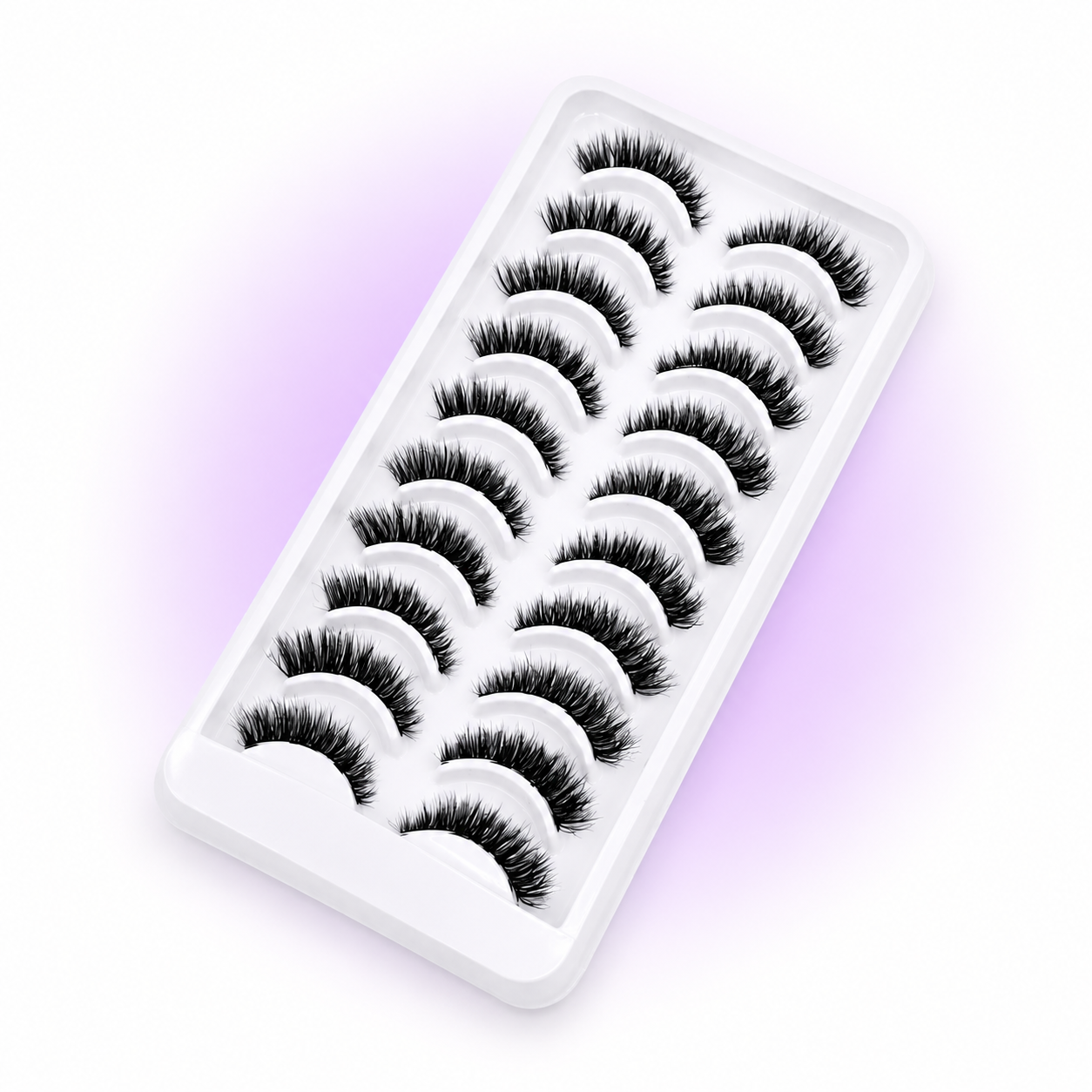  10 pares de pestañas postizas 3D naturales