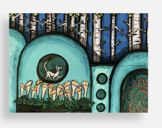 Turquoise house of the cat