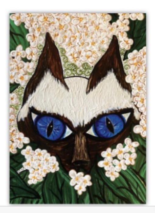 Siamese in lilacs