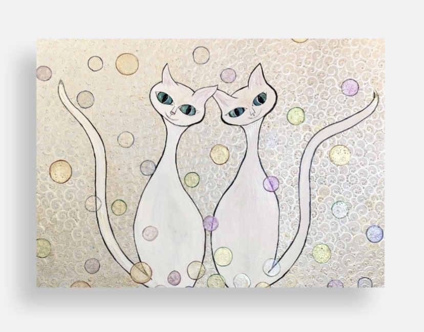 White cat duo