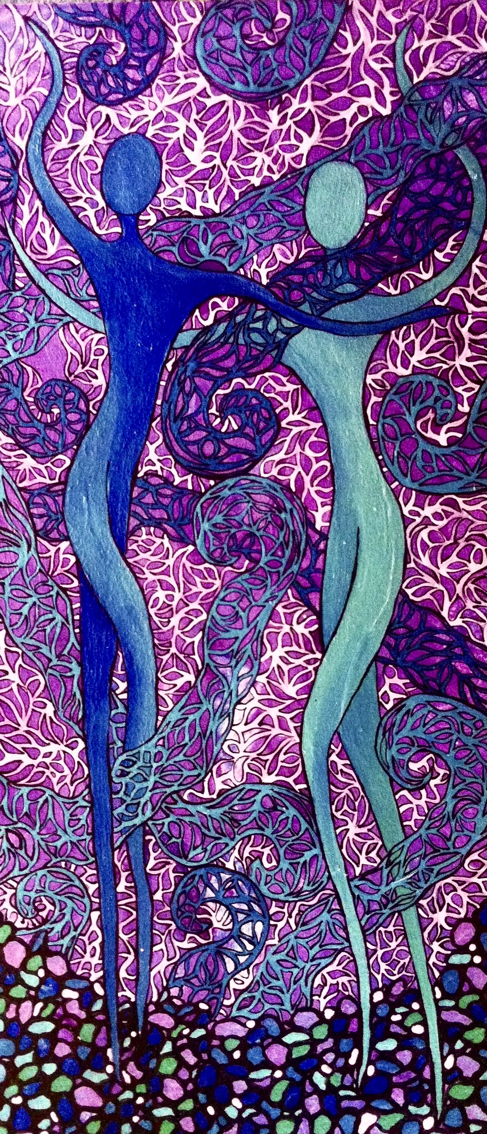 Abstract Dancing Duo