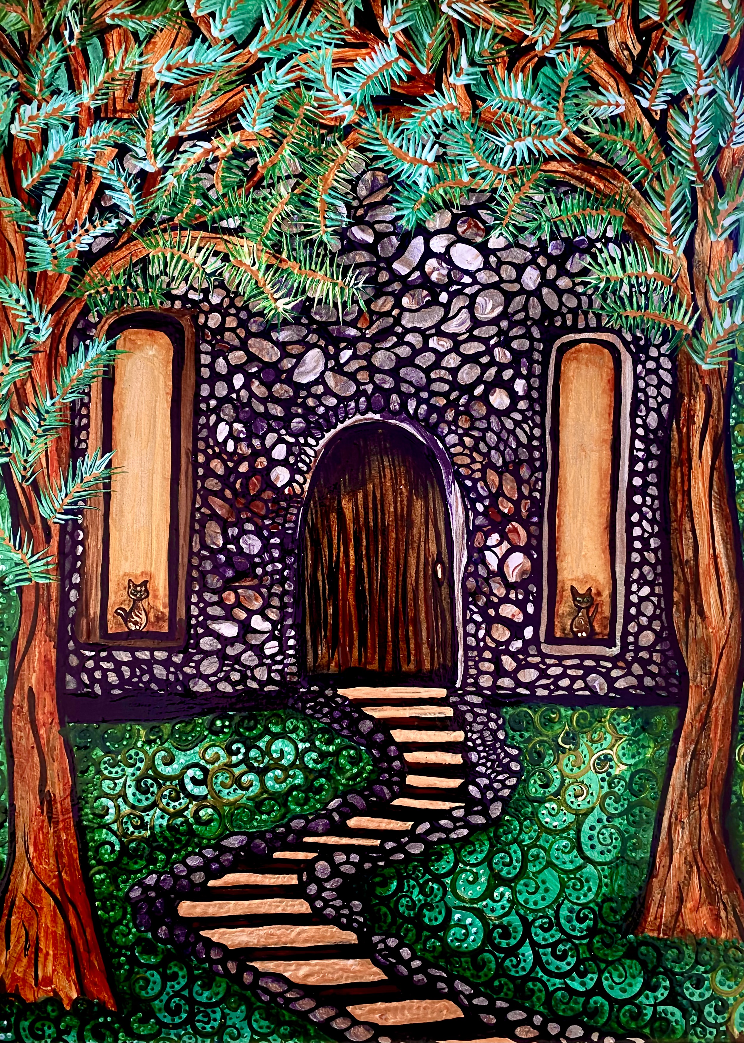 Guardians at the rock house