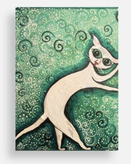 Whimsical Cat Art Print