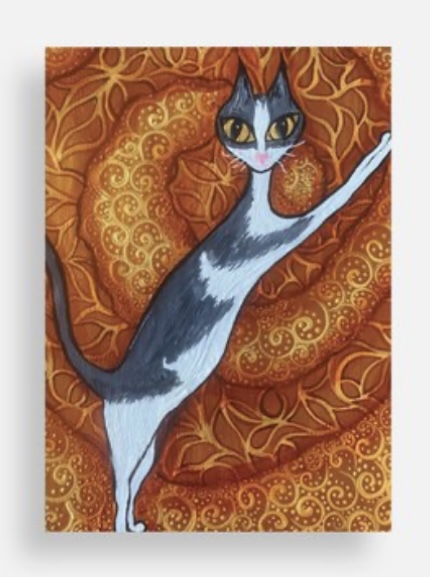 Whimsical Cat Art Print