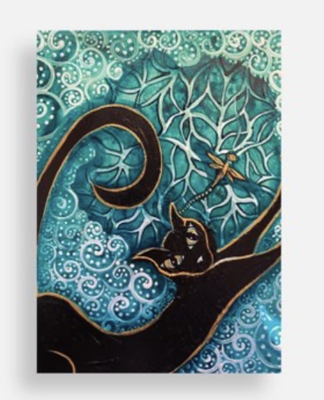 Whimsical Cat Art Print