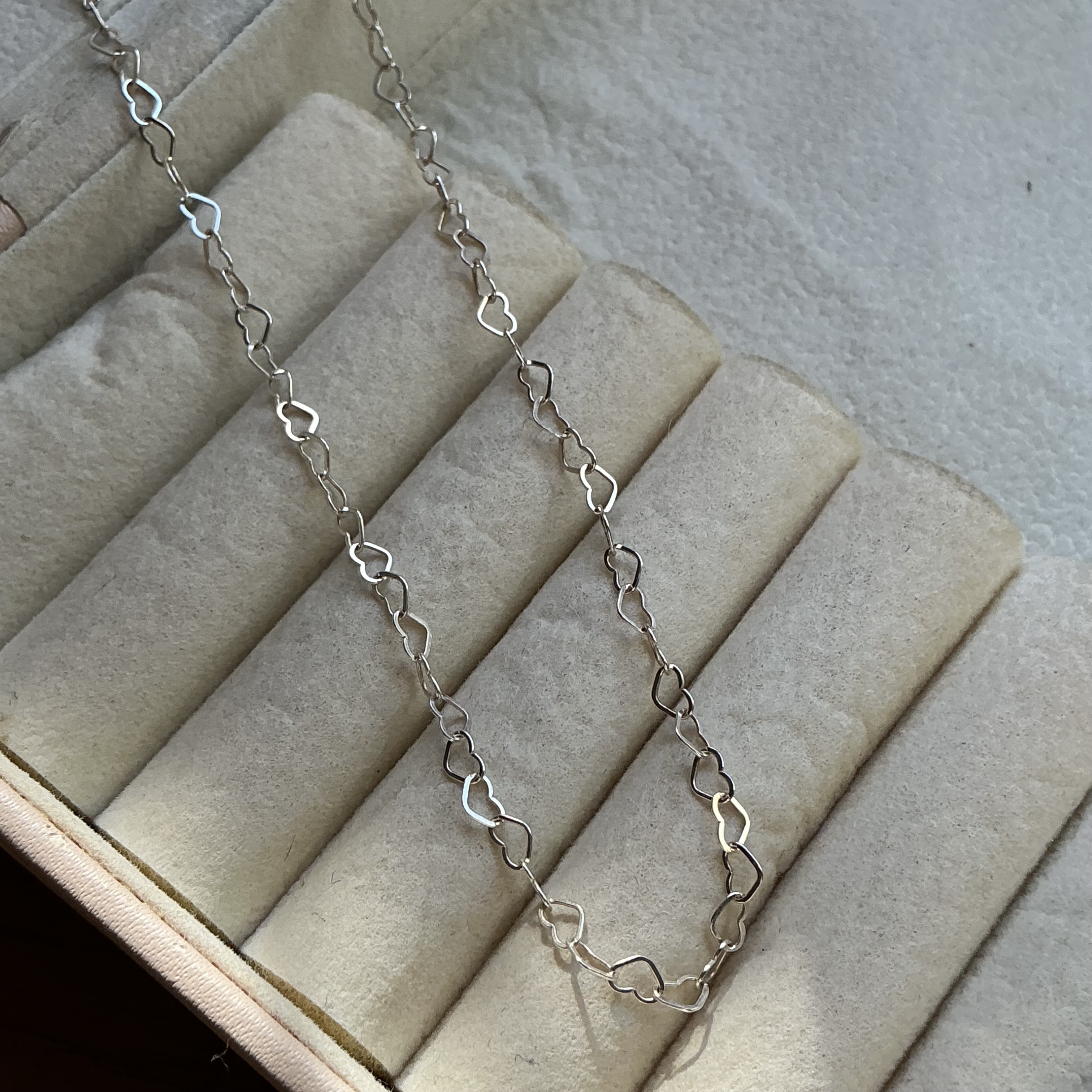 Choker de Prata Corações Vazados