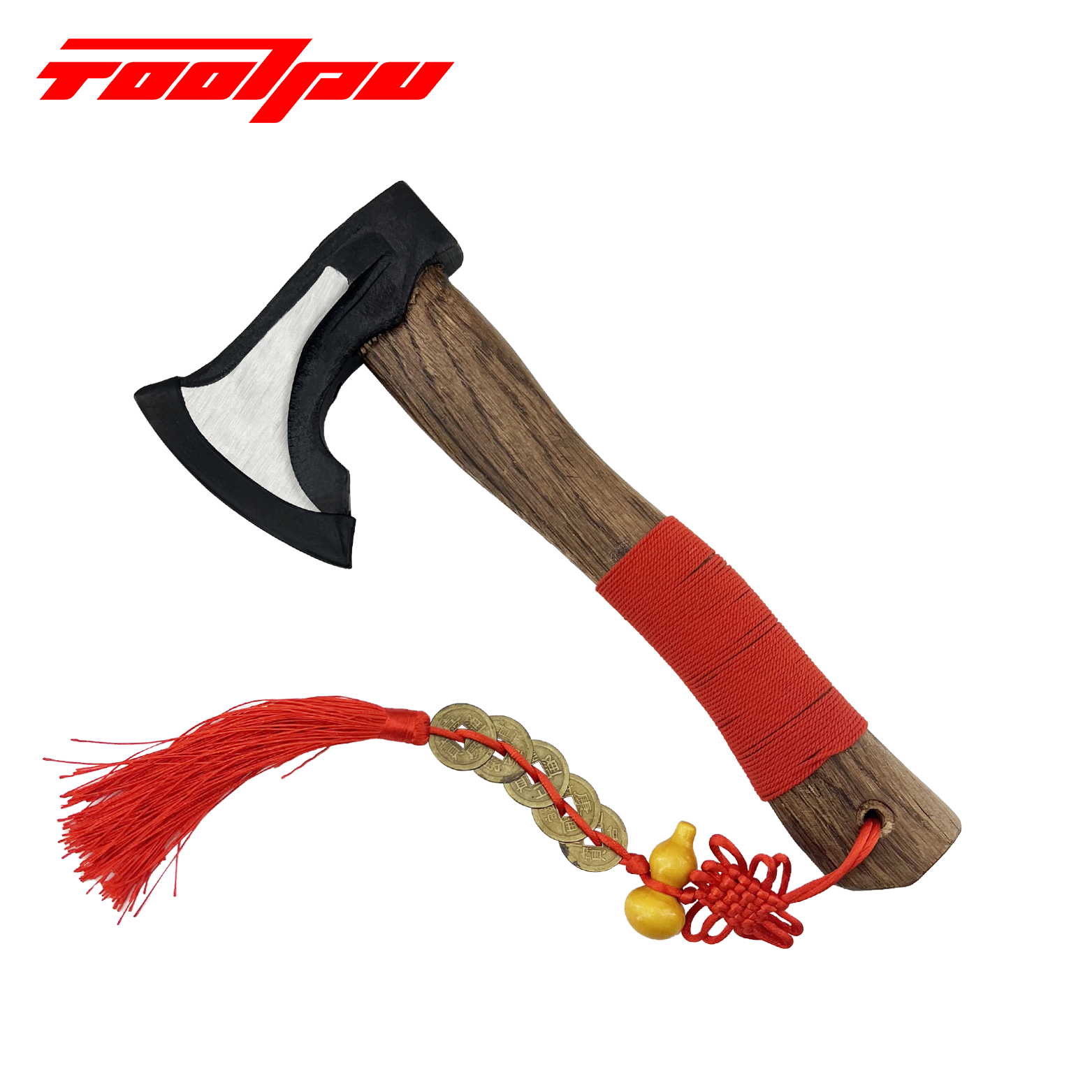 DIY Industrial Camping Axe, Featuring A Natural Hardwood Handle And High-Carbon Steel Blade