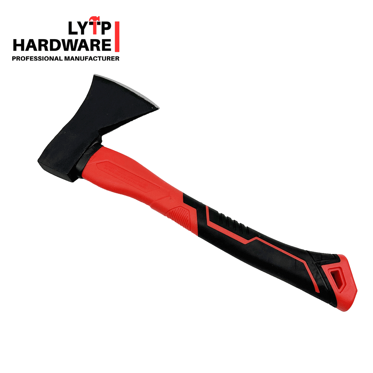 Red Glass Fiber Handle Industrial-Grade Axe 45 # Carbon Steel Axe 