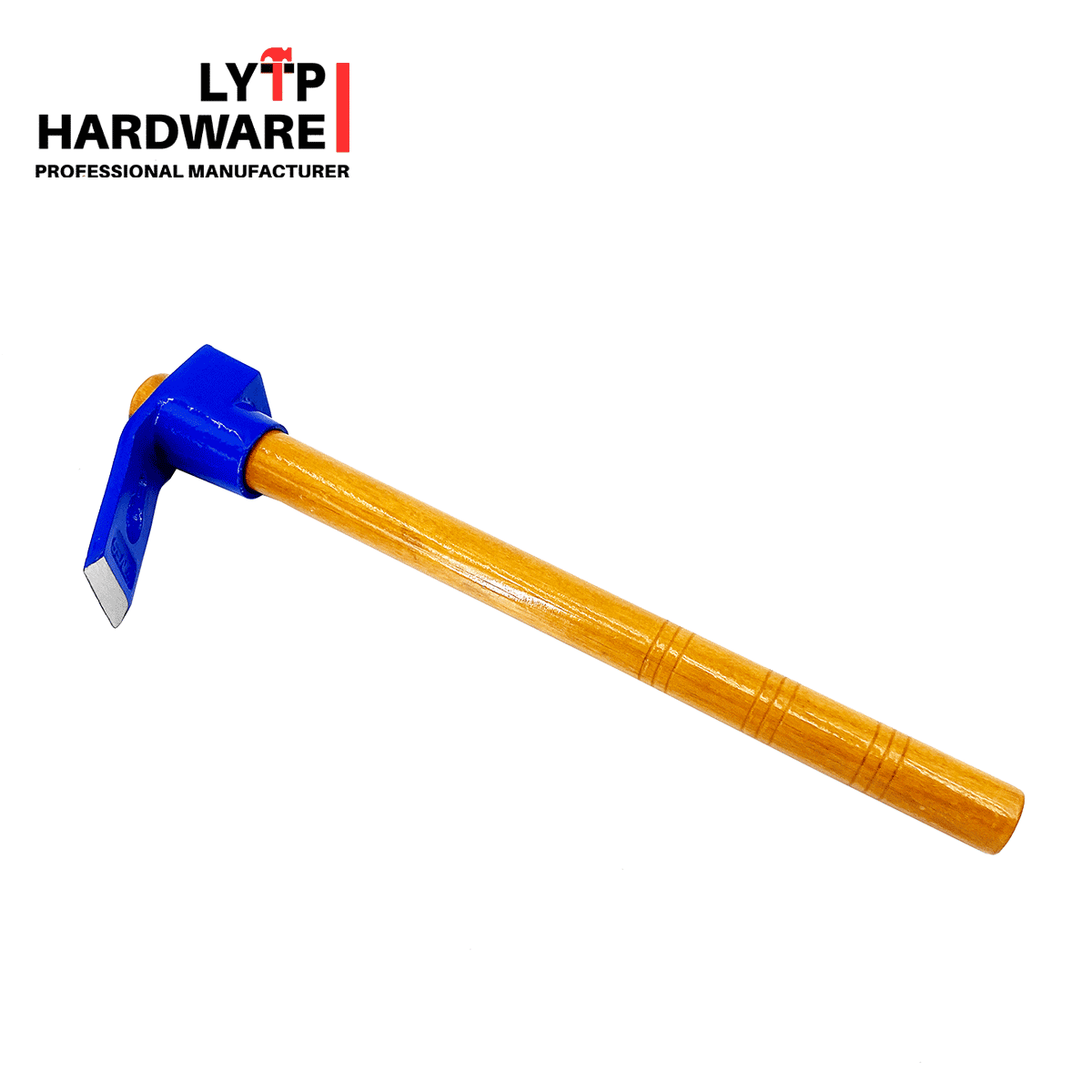 Household Garden Adze Tool - Wooden Handle Cutting Tool - Forged Small Pickaxe Hoe Nail Hammer