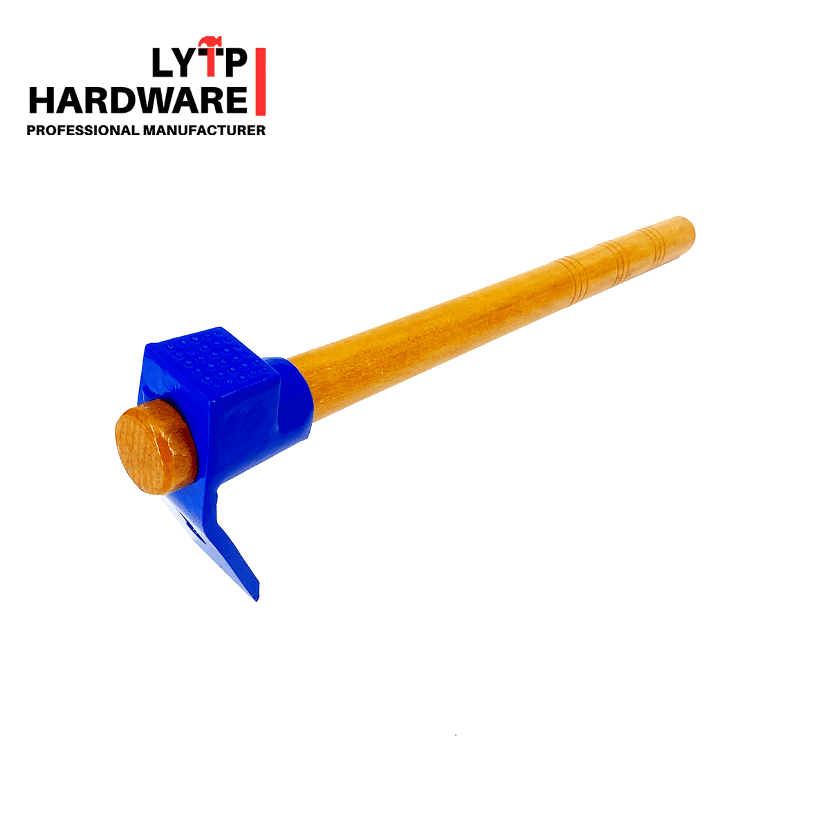 Household Garden Adze Tool - Wooden Handle Cutting Tool - Forged Small Pickaxe Hoe Nail Hammer