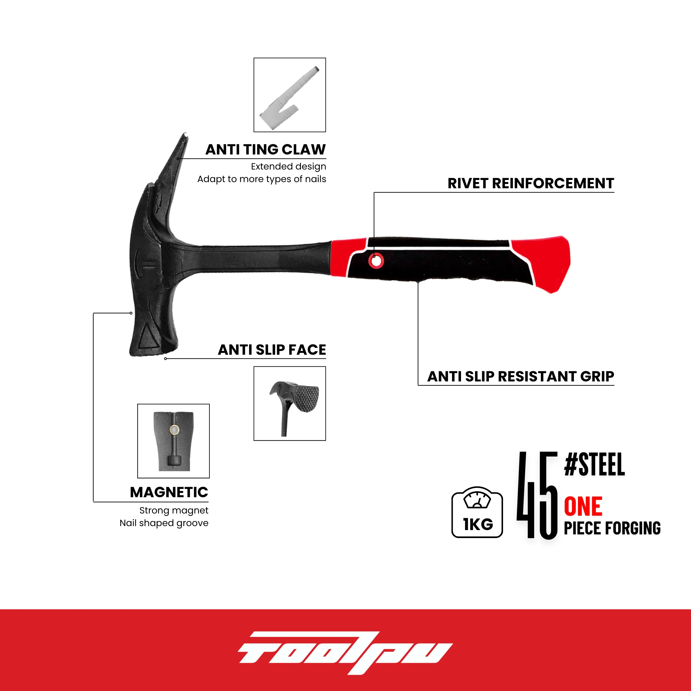 High-quality Forging Roofing Hammer