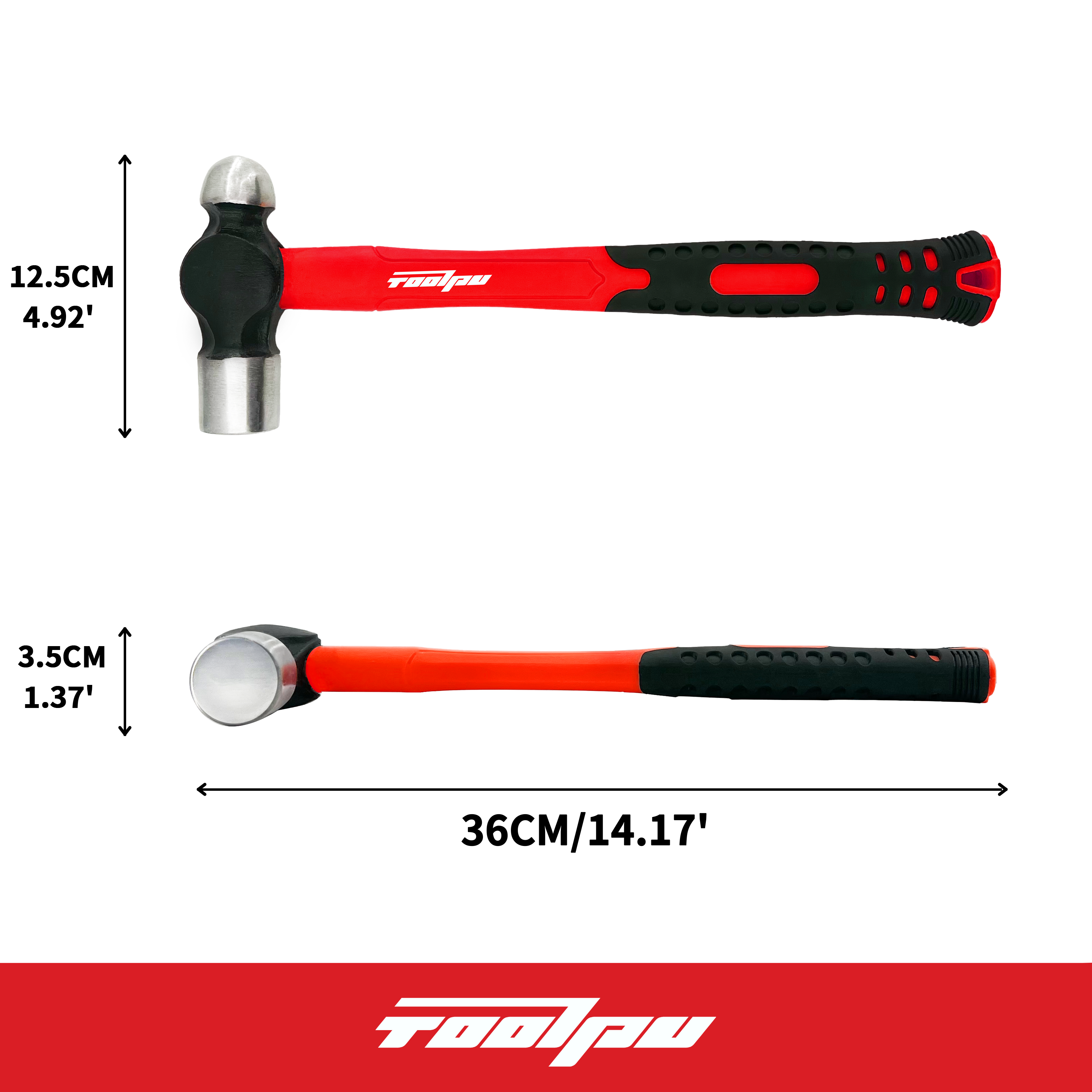 Ball Peen Hammer With Fiberglass Handle, OEM