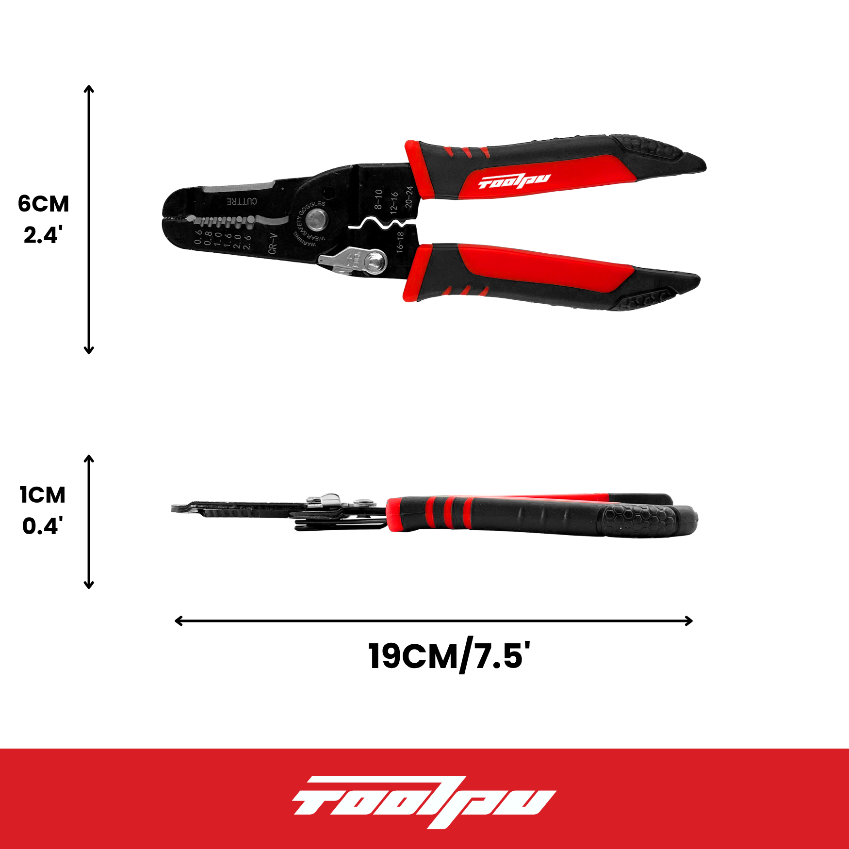 7-Inch Wire Stripping Pliers With Cutting Function
