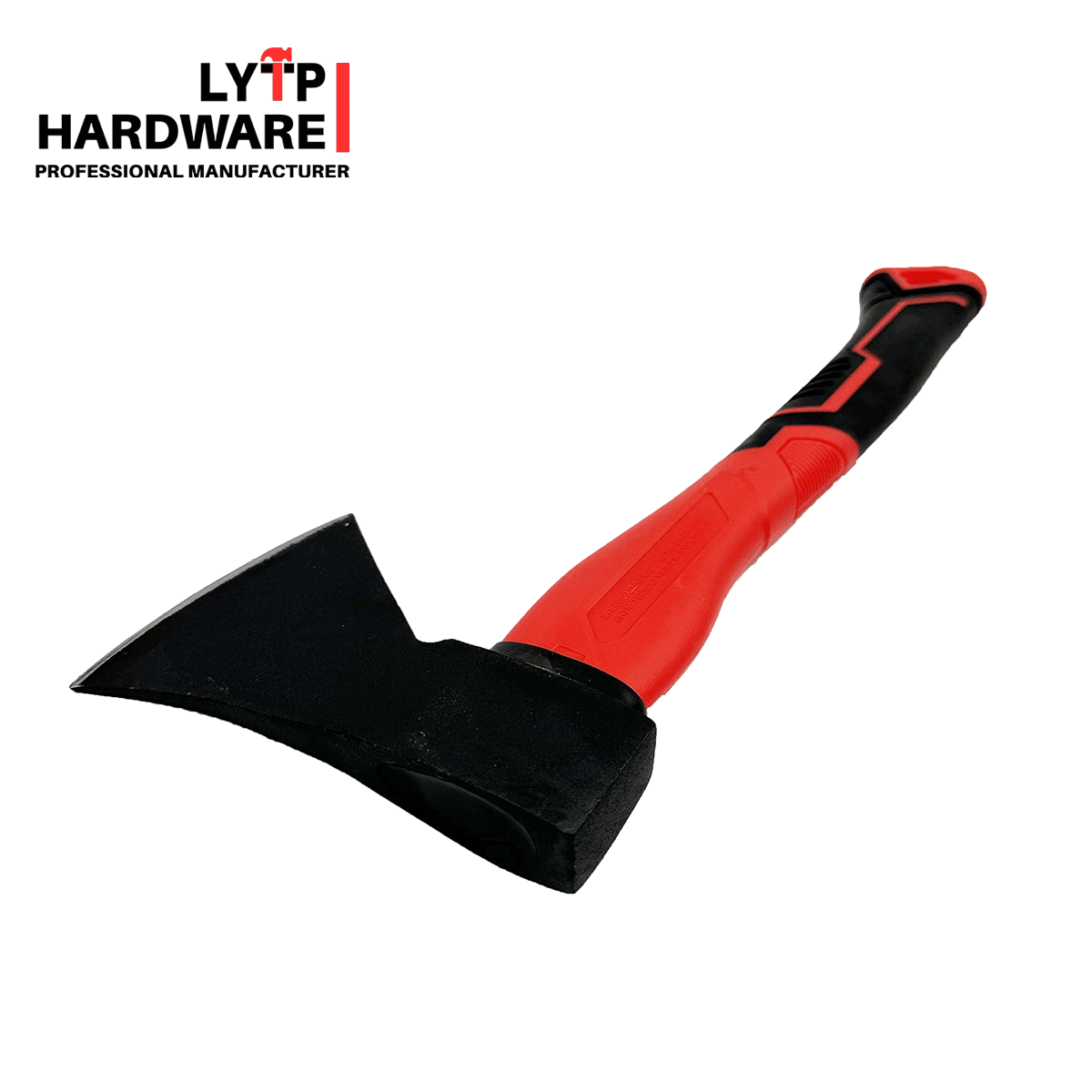 Red Glass Fiber Handle Industrial-Grade Axe 45 # Carbon Steel Axe 