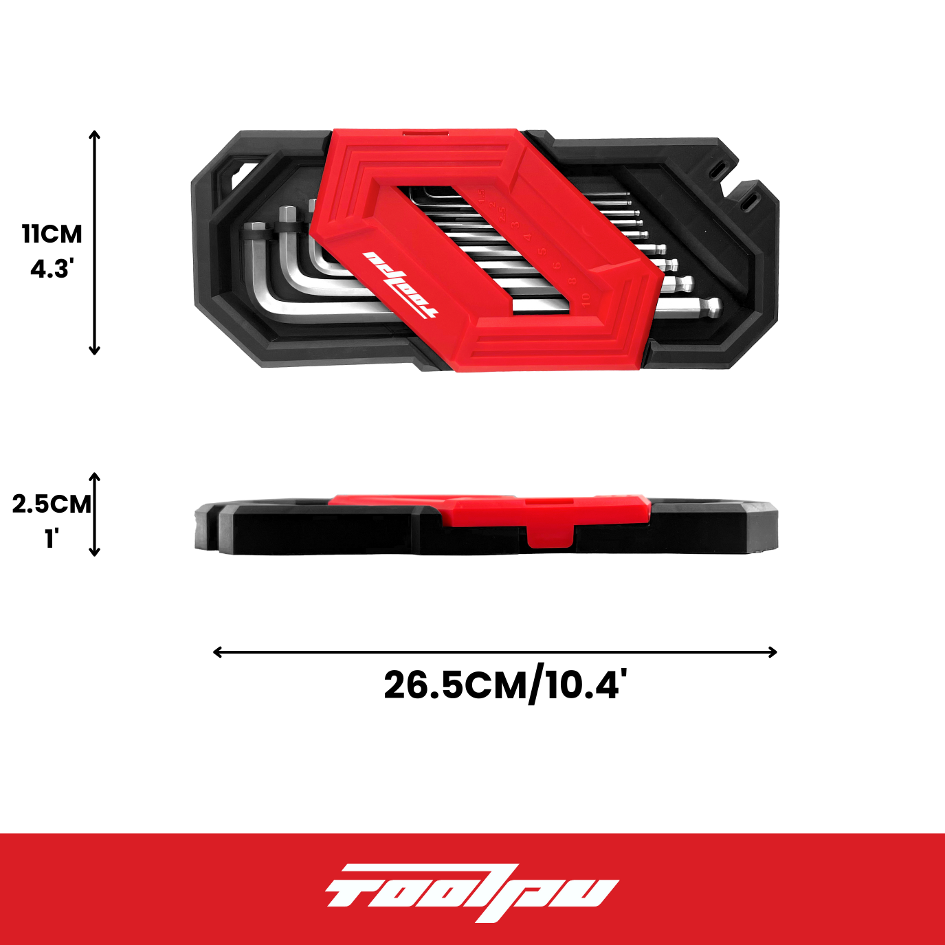 Industrial-Grade Hexagonal Wrench Set - 9-Piece Set