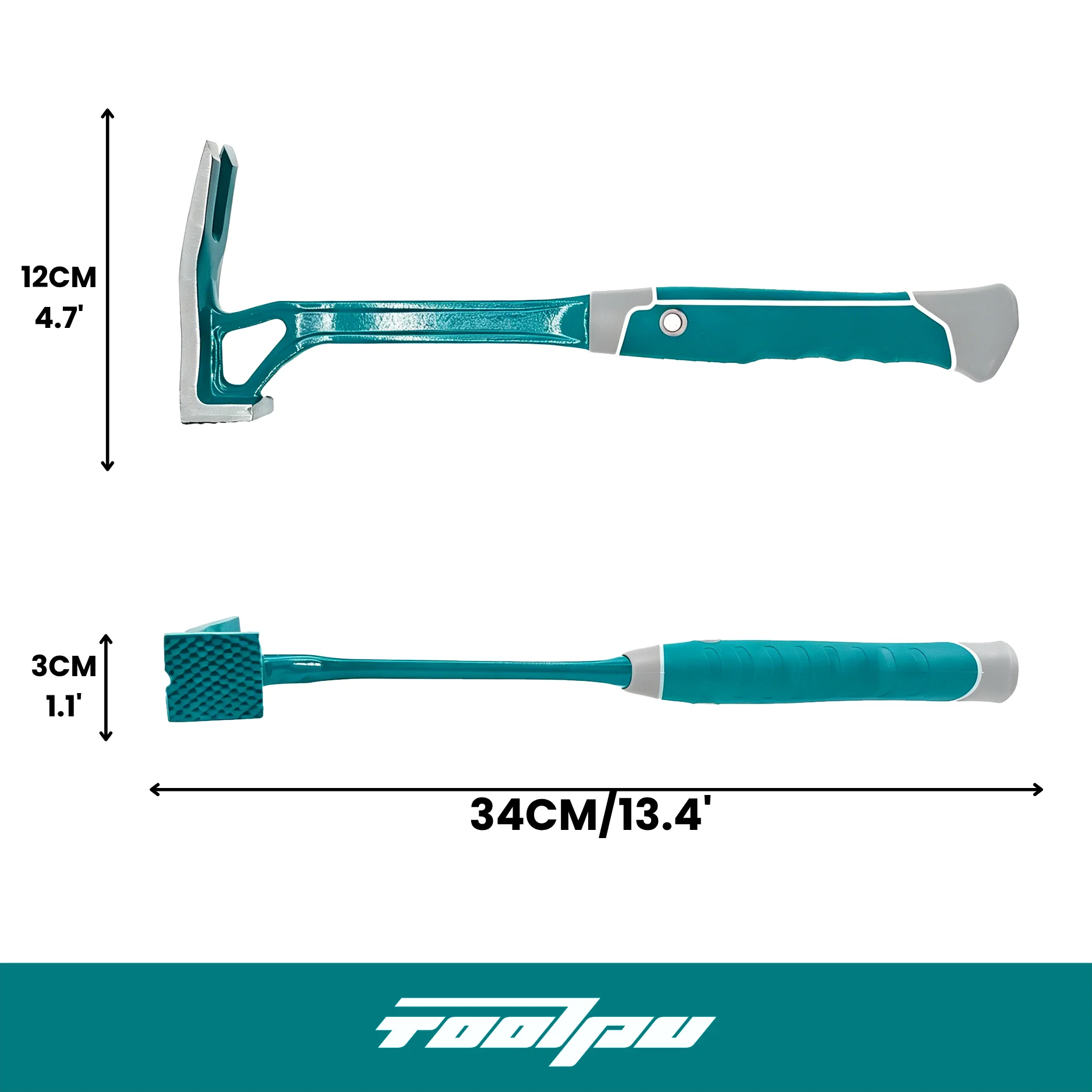 Carbon steel chisel, with fiberglass handle and strong magnetic nails