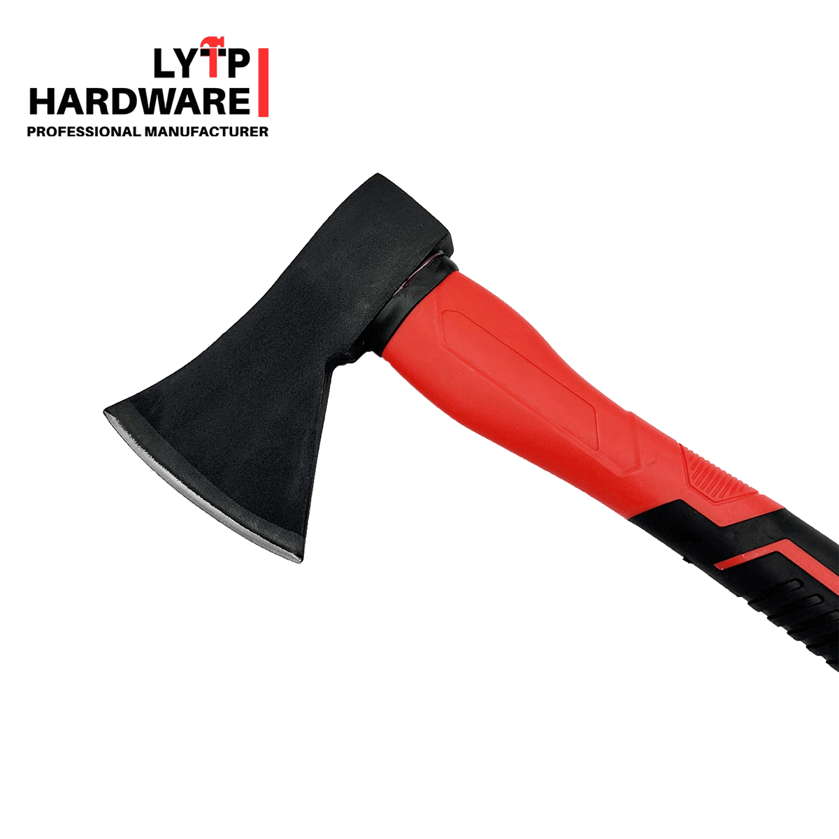 Red Glass Fiber Handle Industrial-Grade Axe 45 # Carbon Steel Axe 