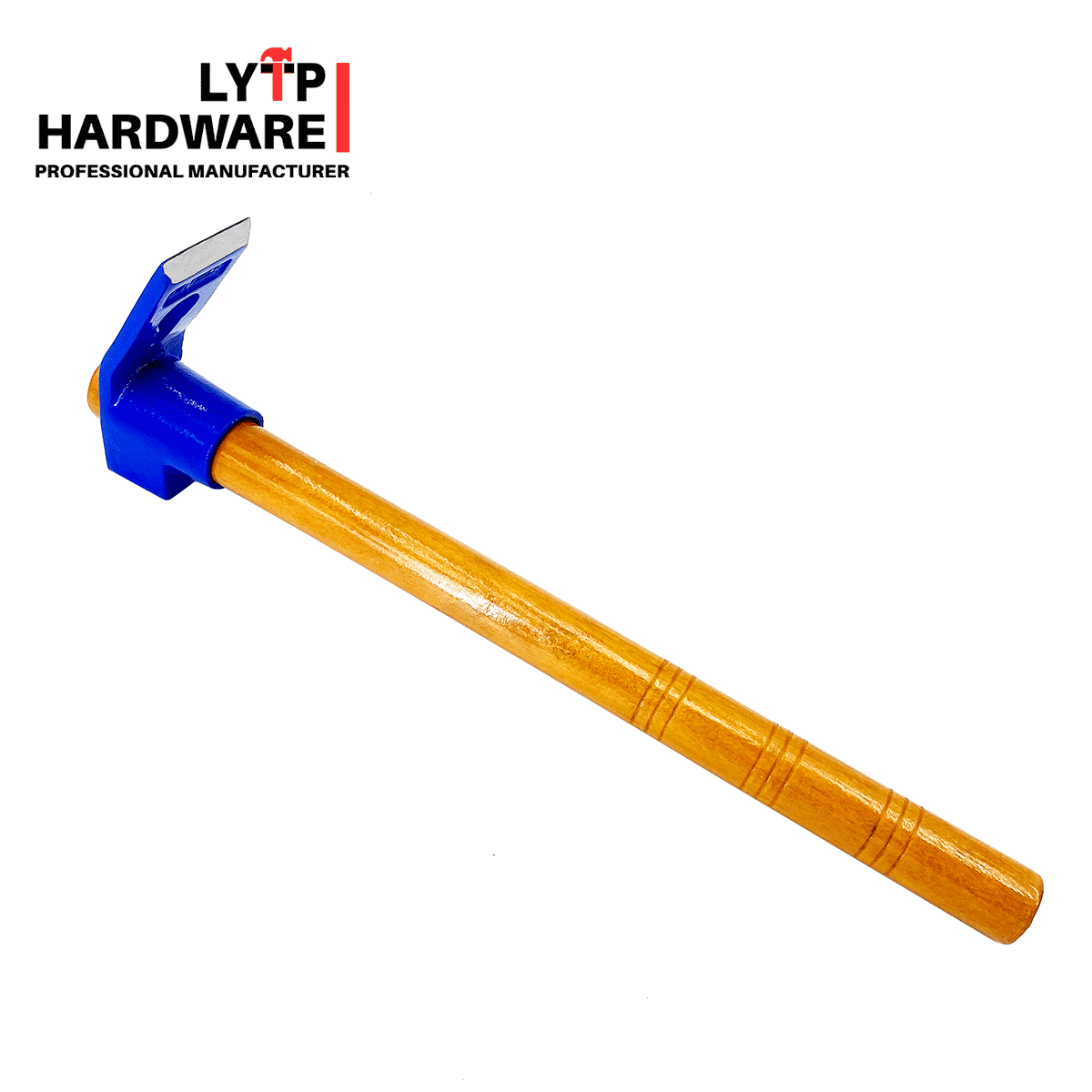 Household Garden Adze Tool - Wooden Handle Cutting Tool - Forged Small Pickaxe Hoe Nail Hammer