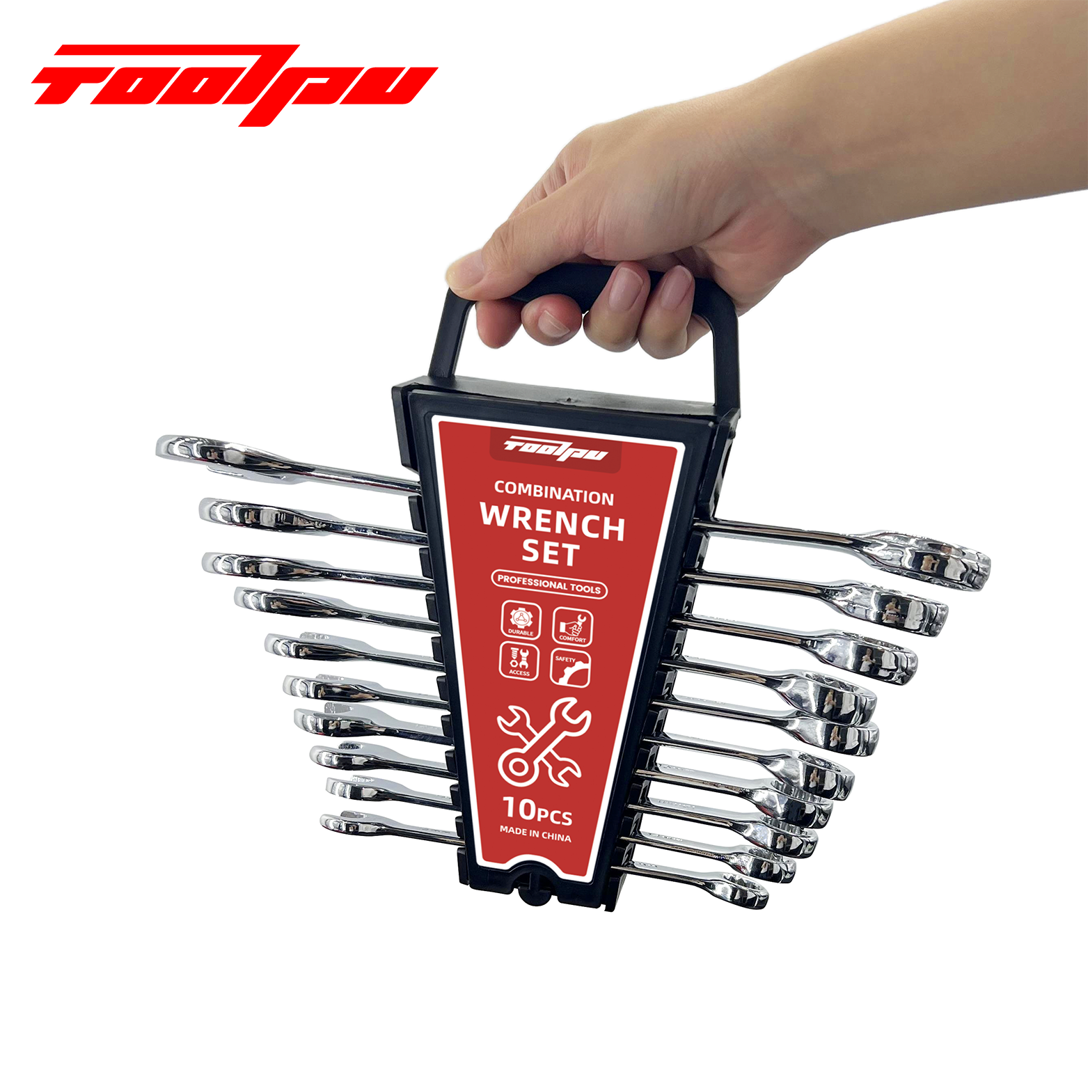 Combination Wrench Set - Carbon Steel Industrial-Grade Diy Ratchet Wrench Box Set