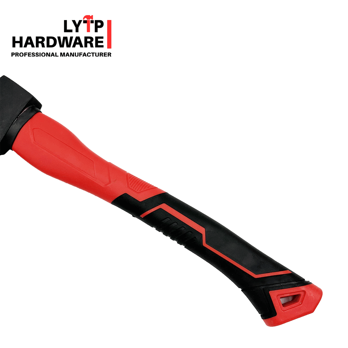Red Glass Fiber Handle Industrial-Grade Axe 45 # Carbon Steel Axe 