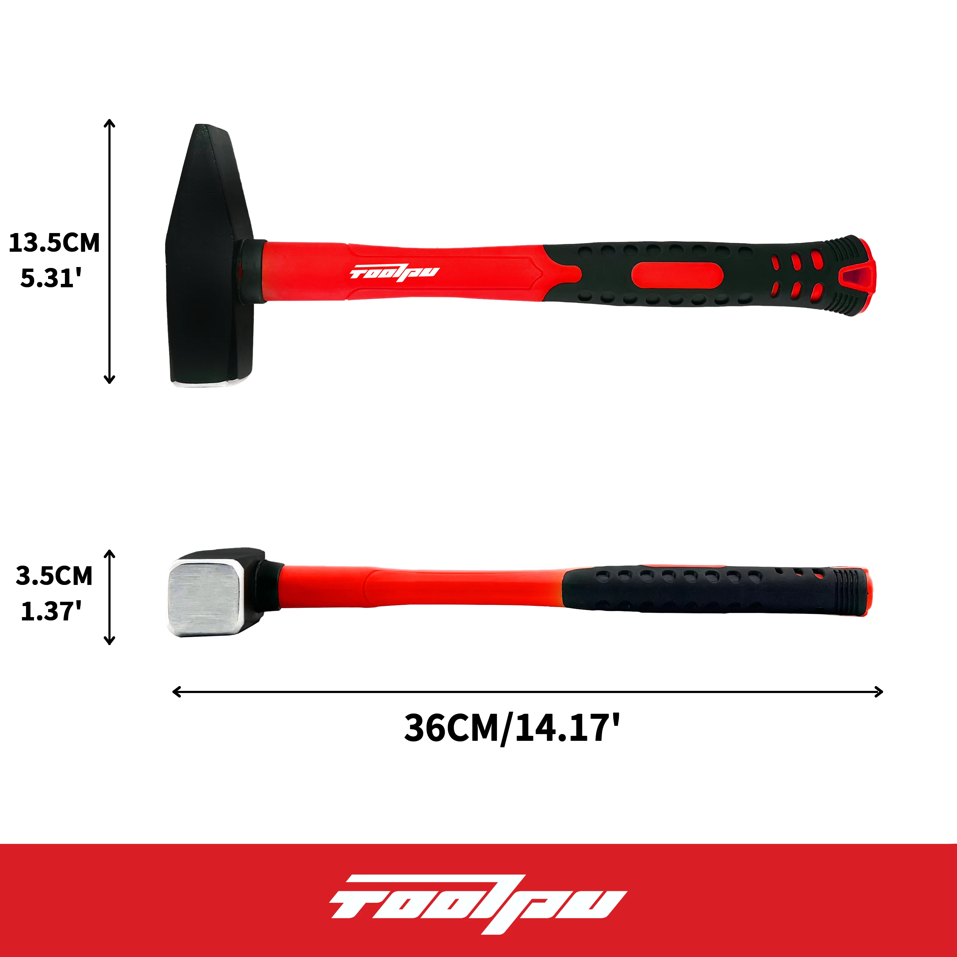 Heavy-duty Mechanical Hammer With A Fiberglass Handle